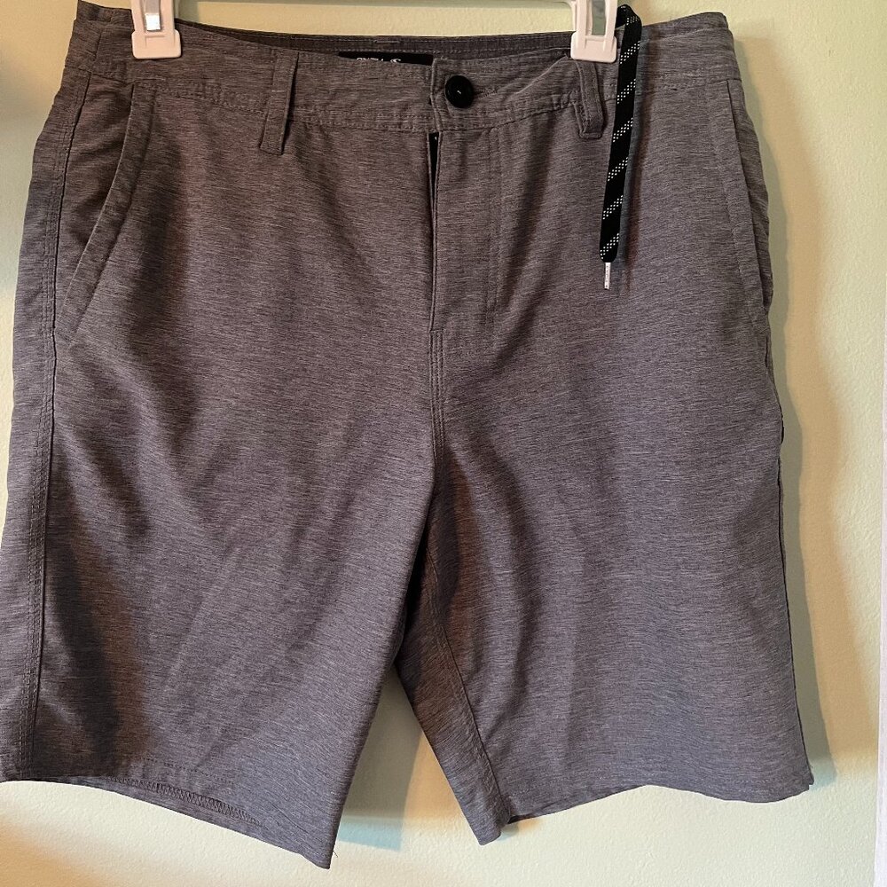 O'Neill mens' shorts hybrid charcoal grey size 32